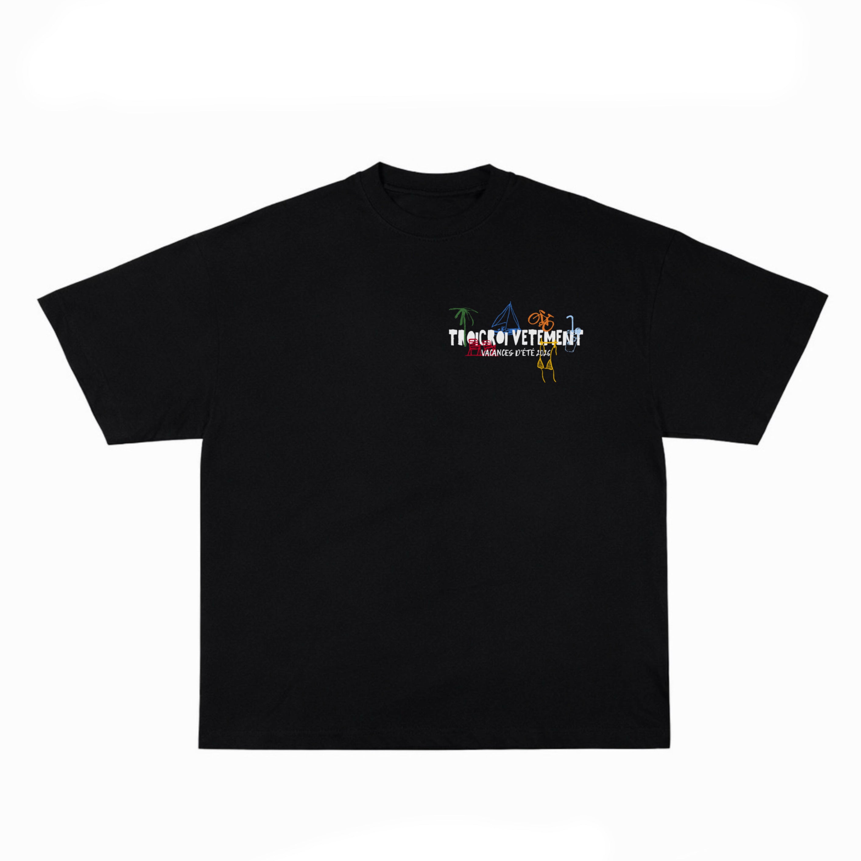 T-Shirt Vacances d’Été Noir