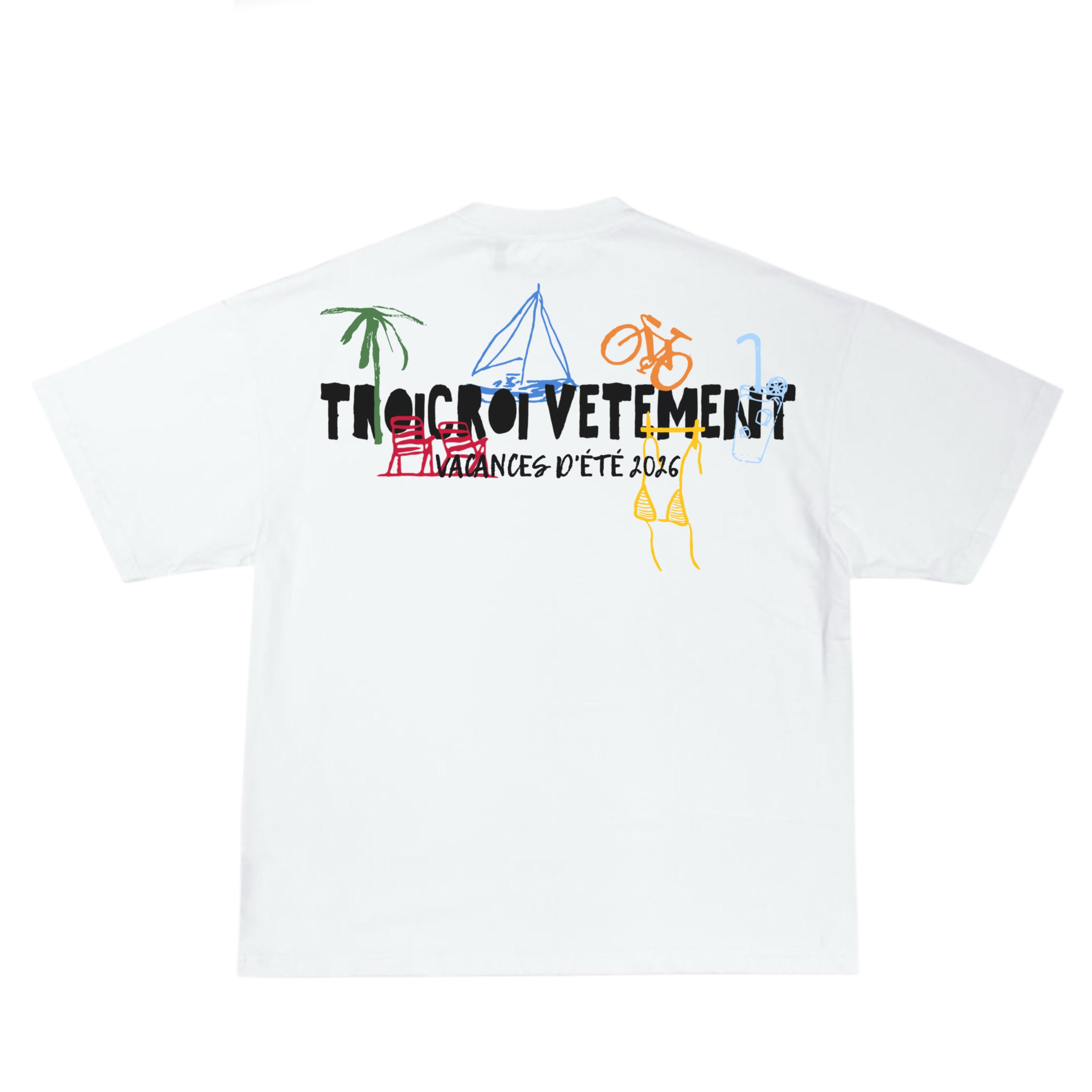 T-Shirt Vacances d’Été Blanc
